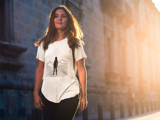 Shinobi Inspired T-Shirt – Blue Glow Mountain Graphic Tee