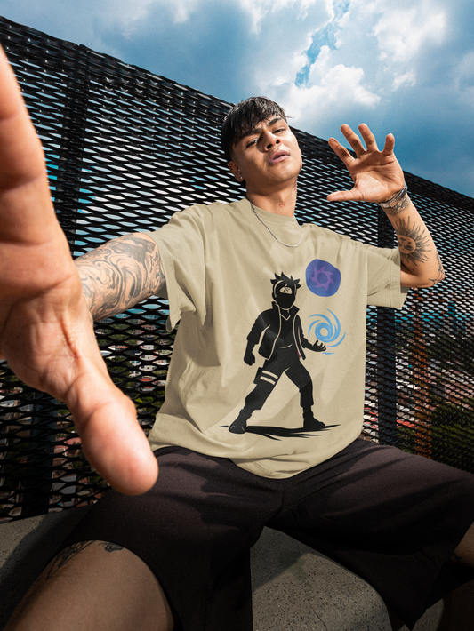 Naruto-Inspired Unisex Heavy Cotton Tee, Anime Shirt, Cosplay Apparel, Gift for Fans, Geek Culture, Casual Wear