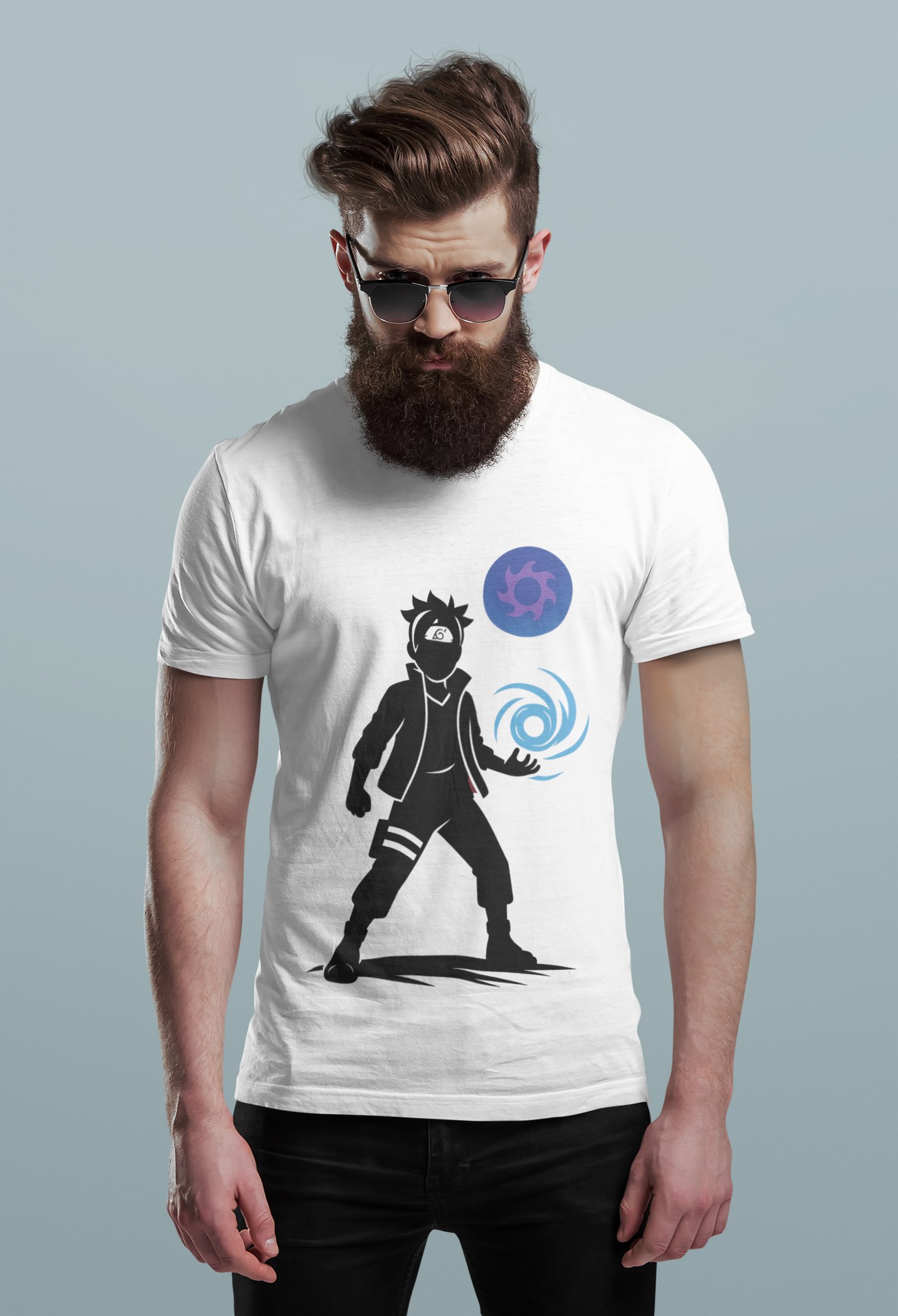 Naruto-Inspired Unisex Heavy Cotton Tee, Anime Shirt, Cosplay Apparel, Gift for Fans, Geek Culture, Casual Wear