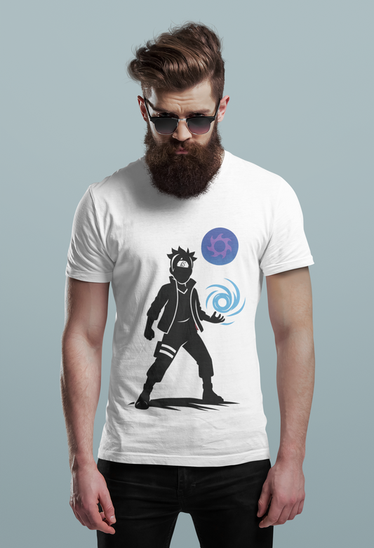 Naruto-Inspired Unisex Heavy Cotton Tee, Anime Shirt, Cosplay Apparel, Gift for Fans, Geek Culture, Casual Wear