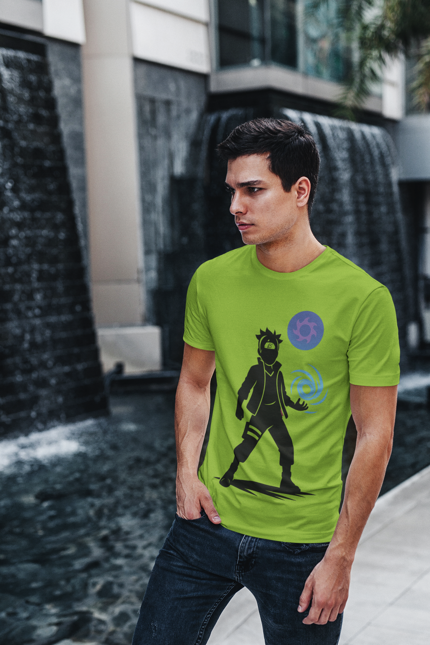 Naruto-Inspired Unisex Heavy Cotton Tee, Anime Shirt, Cosplay Apparel, Gift for Fans, Geek Culture, Casual Wear