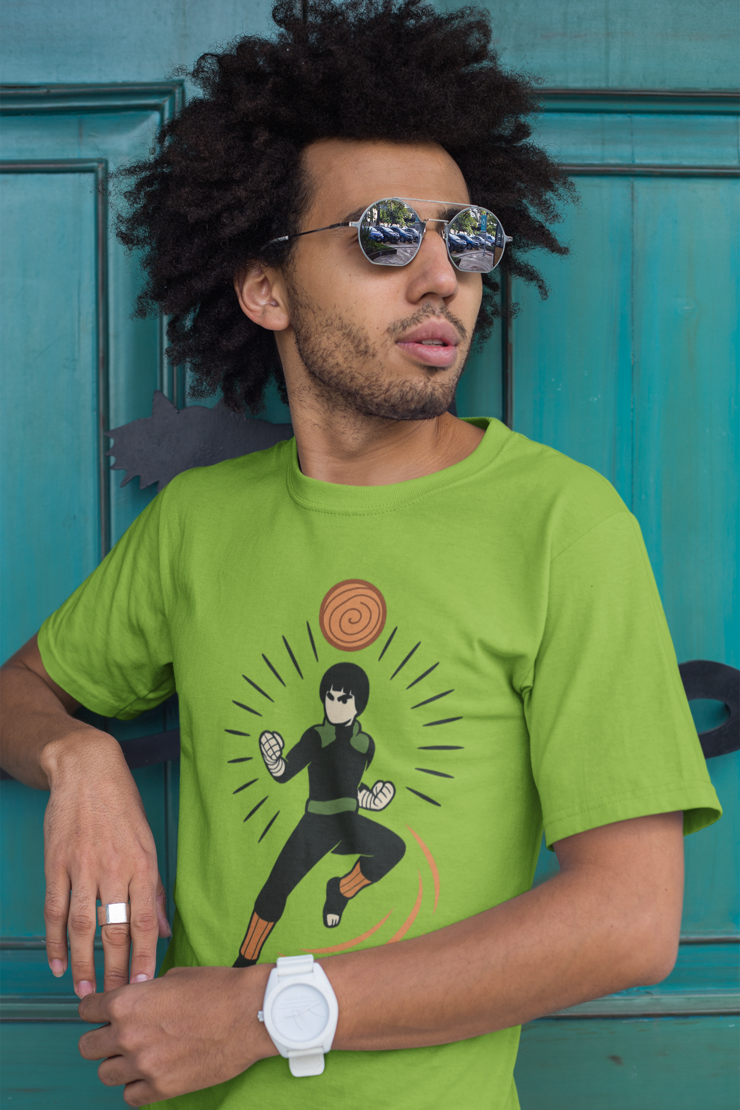 Martial Ninja Inspired T-Shirt – Orange Energy Kick Graphic Tee