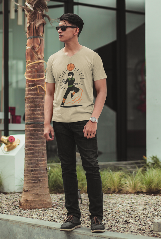 Martial Ninja Inspired T-Shirt – Orange Energy Kick Graphic Tee