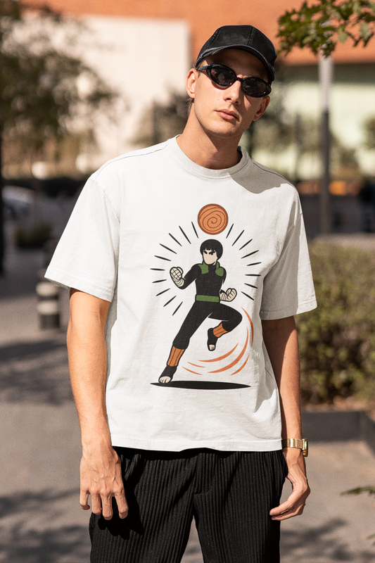 Martial Ninja Inspired T-Shirt – Orange Energy Kick Graphic Tee