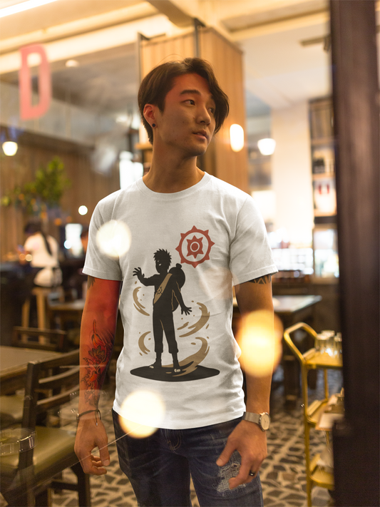Desert Ninja Inspired T-Shirt – Sand Power Red Emblem Graphic Tee
