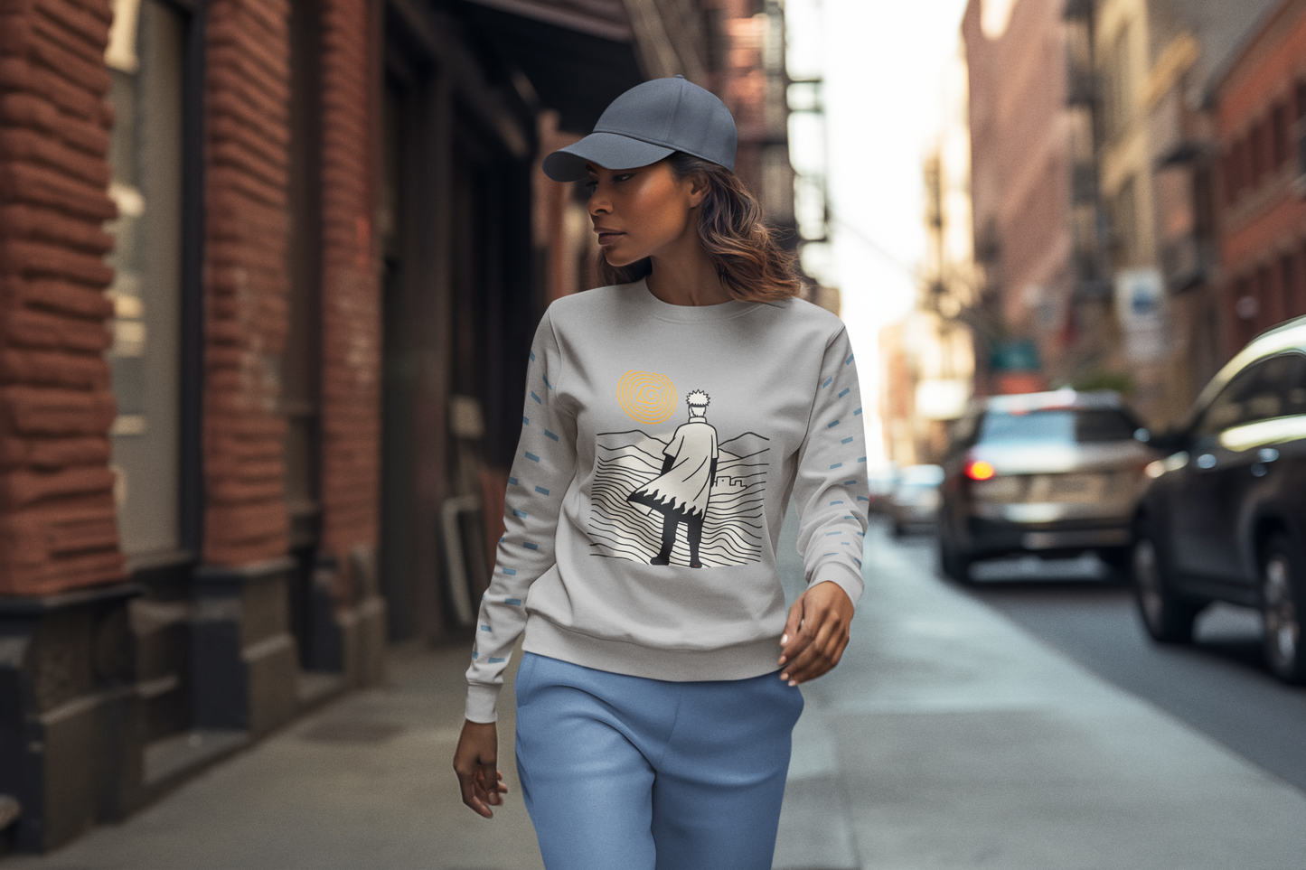 Naruto Hokage Sunset Sweatshirt – Anime Streetwear Crewneck | Martac Designs