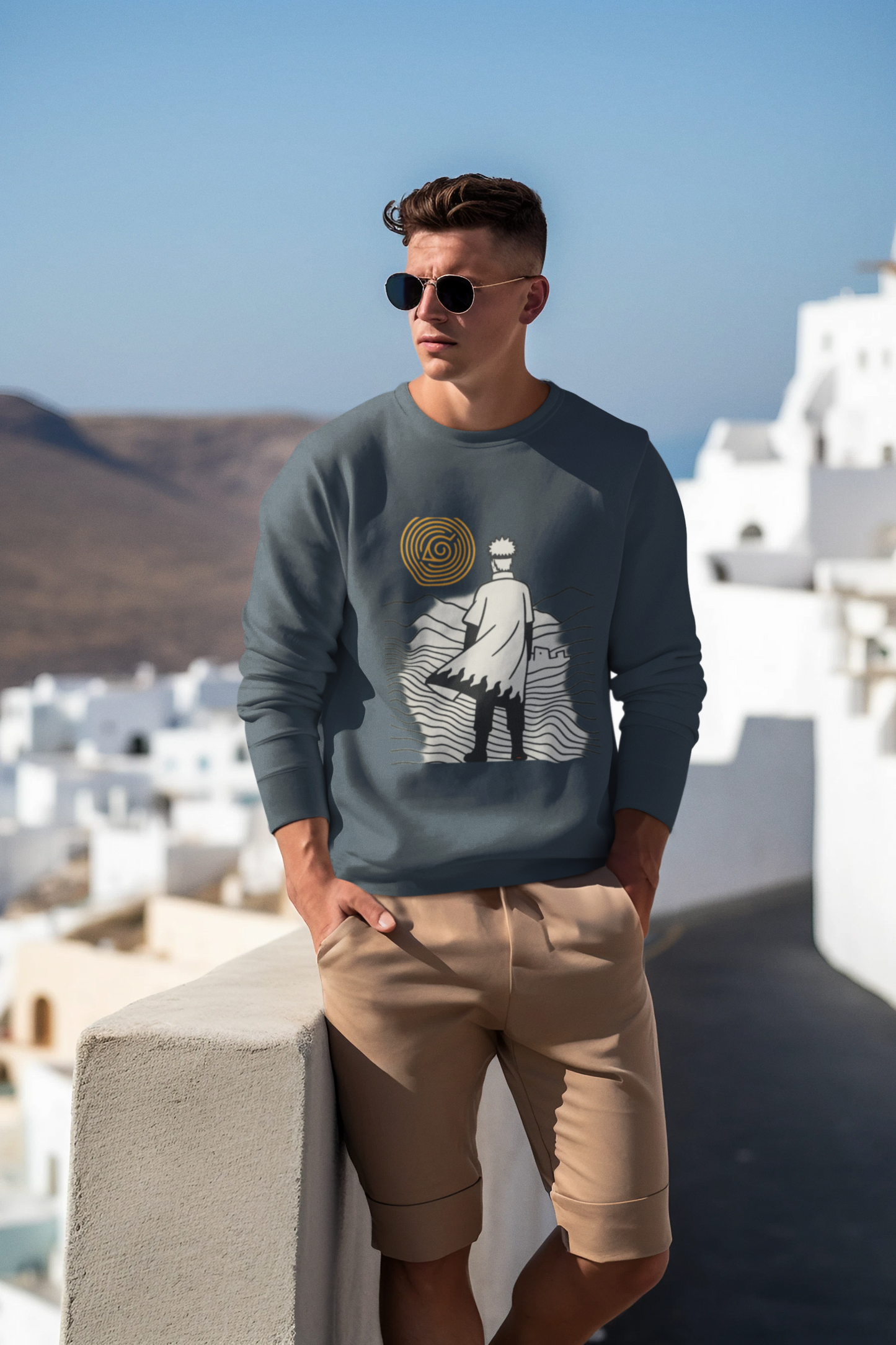 Naruto Hokage Sunset Sweatshirt – Anime Streetwear Crewneck | Martac Designs