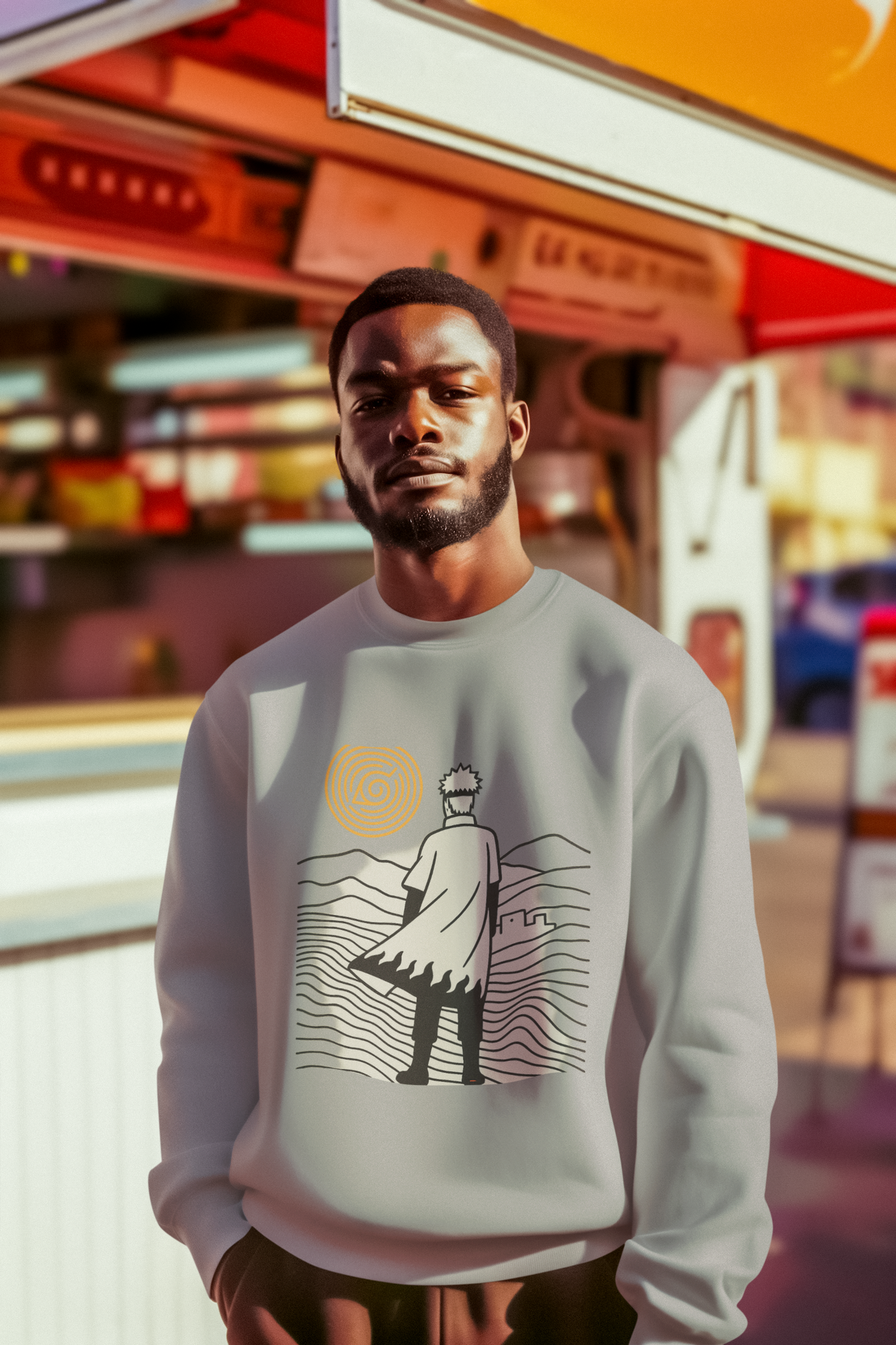 Akatsuki Naruto Sweatshirt – Red Cloud Fleece Crewneck | Anime Streetwear by Martac Designs