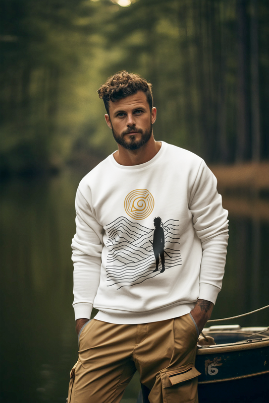 Naruto Leaf Village Sweatshirt – Golden Sun Fleece Crewneck | Anime Streetwear by Martac Designs