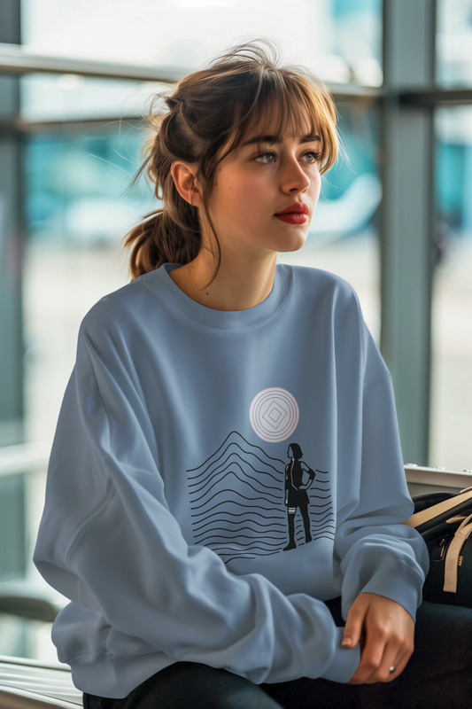 Sakura Inspired Sweatshirt – Pink Moon Fleece Crewneck | Anime Streetwear by Martac Designs