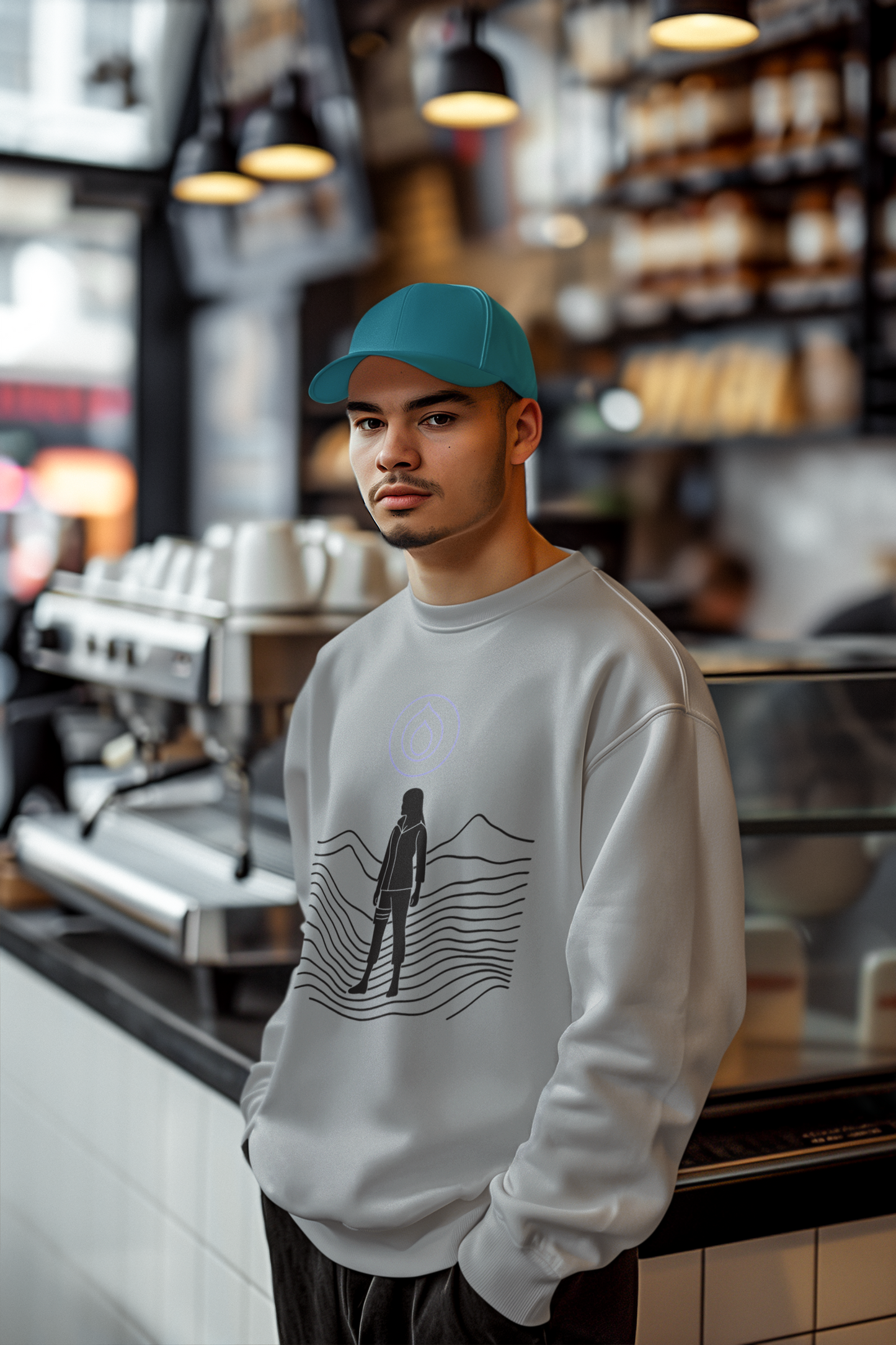 Hinata Inspired Sweatshirt – Blue Aura Fleece Crewneck | Anime Streetwear by Martac Designs