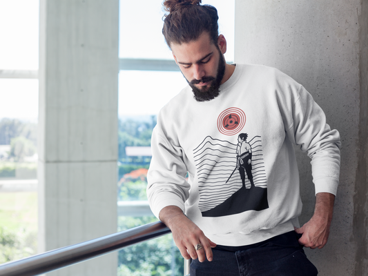 Sasuke Inspired Sweatshirt – Red Sharingan Fleece Crewneck | Anime Streetwear by Martac Designs