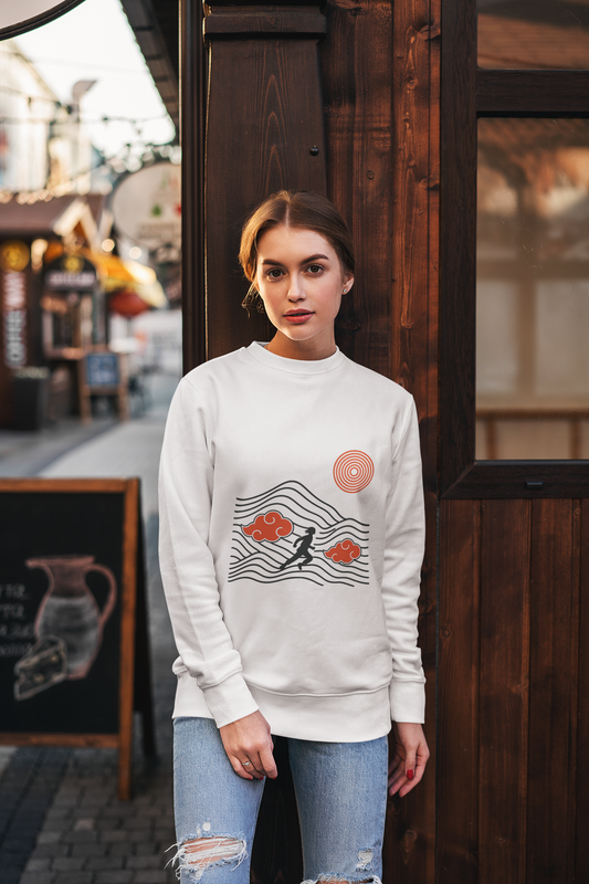 Akatsuki Runner Sweatshirt – Red Cloud Fleece Crewneck | Anime Streetwear by Martac Designs
