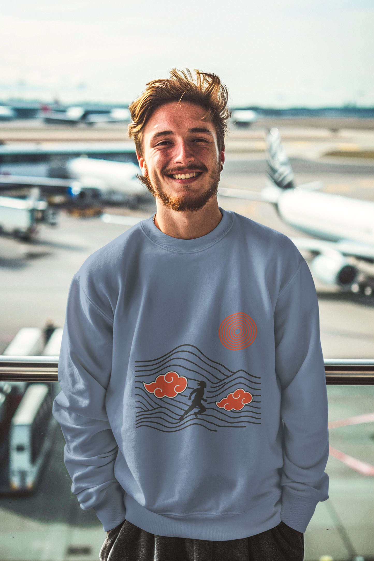 Akatsuki Runner Sweatshirt – Red Cloud Fleece Crewneck | Anime Streetwear by Martac Designs