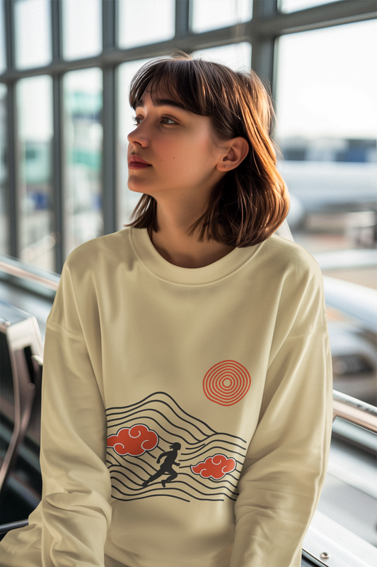 Akatsuki Runner Sweatshirt – Red Cloud Fleece Crewneck | Anime Streetwear by Martac Designs
