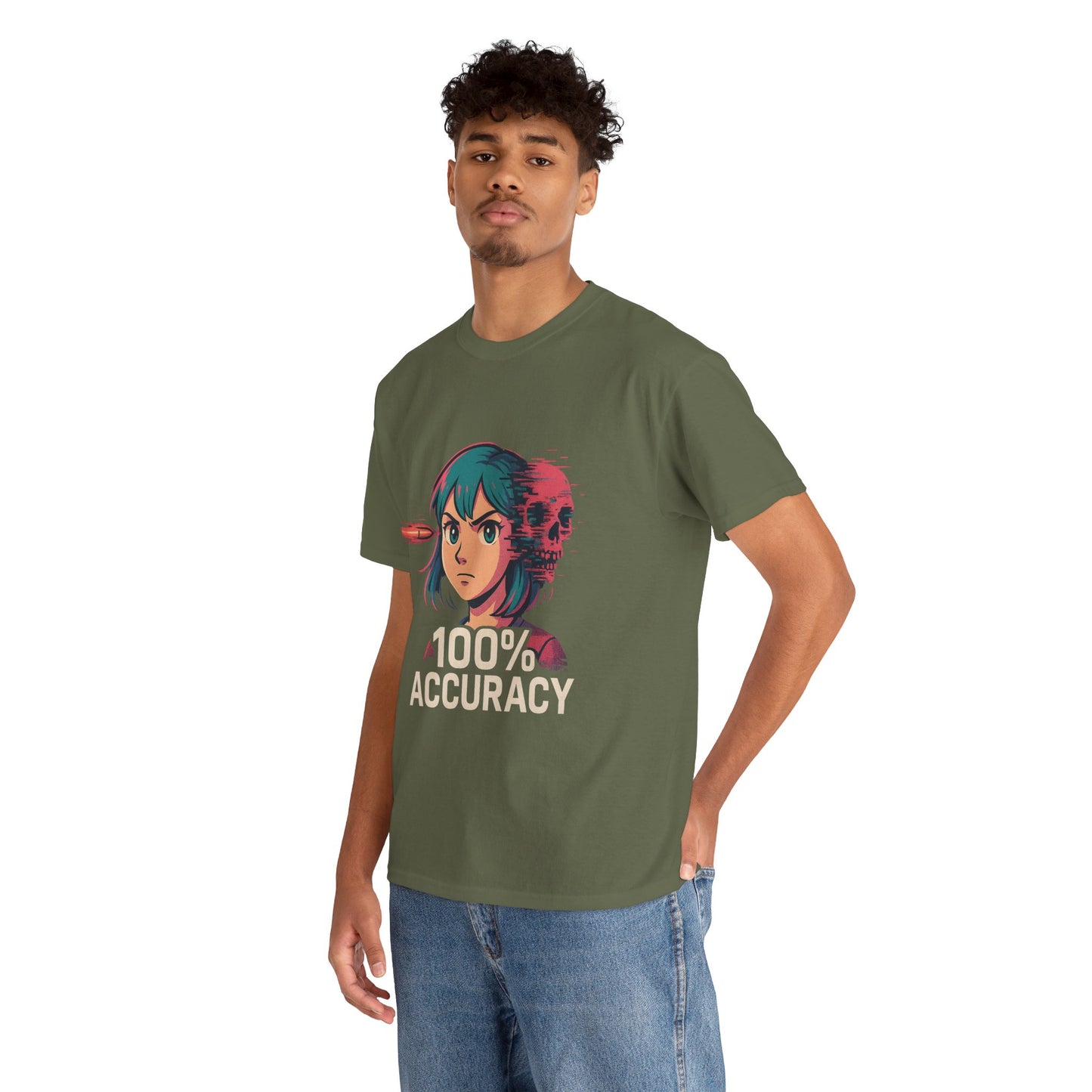 100% Accuracy Graphic Tee for Gamers - Unisex Cotton