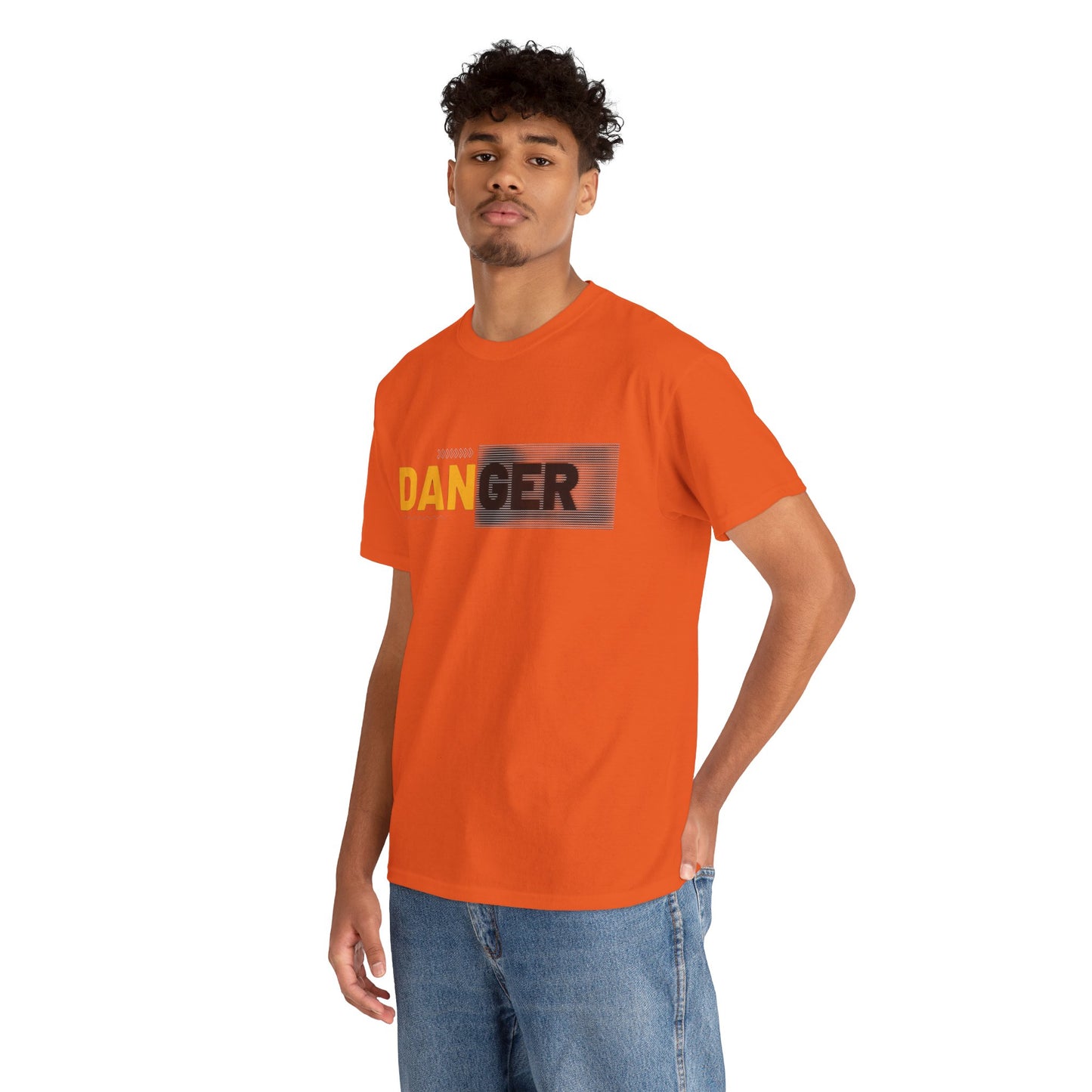 Unisex Heavy Cotton Tee with 'DANGER' Design