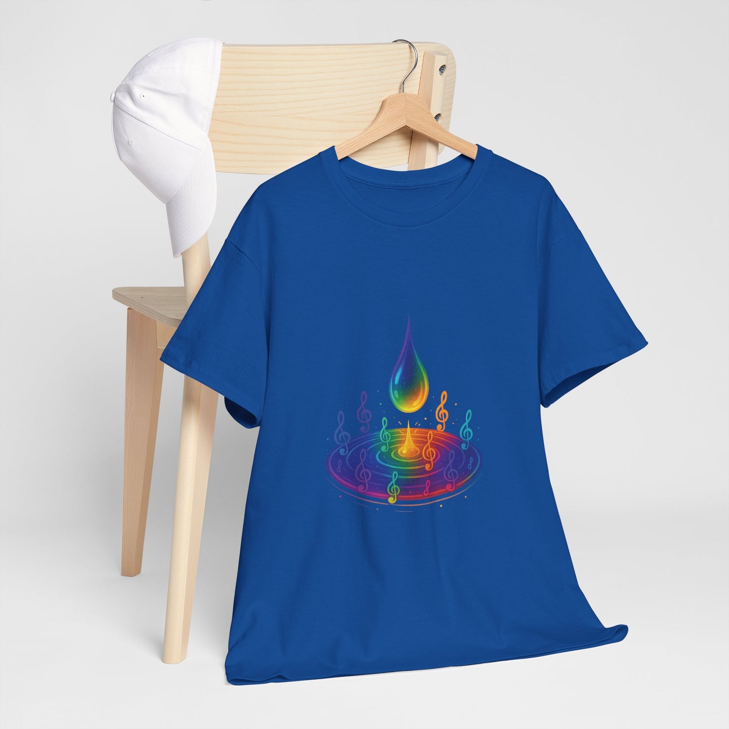 Colorful Music Water Drop Unisex Heavy Cotton Tee