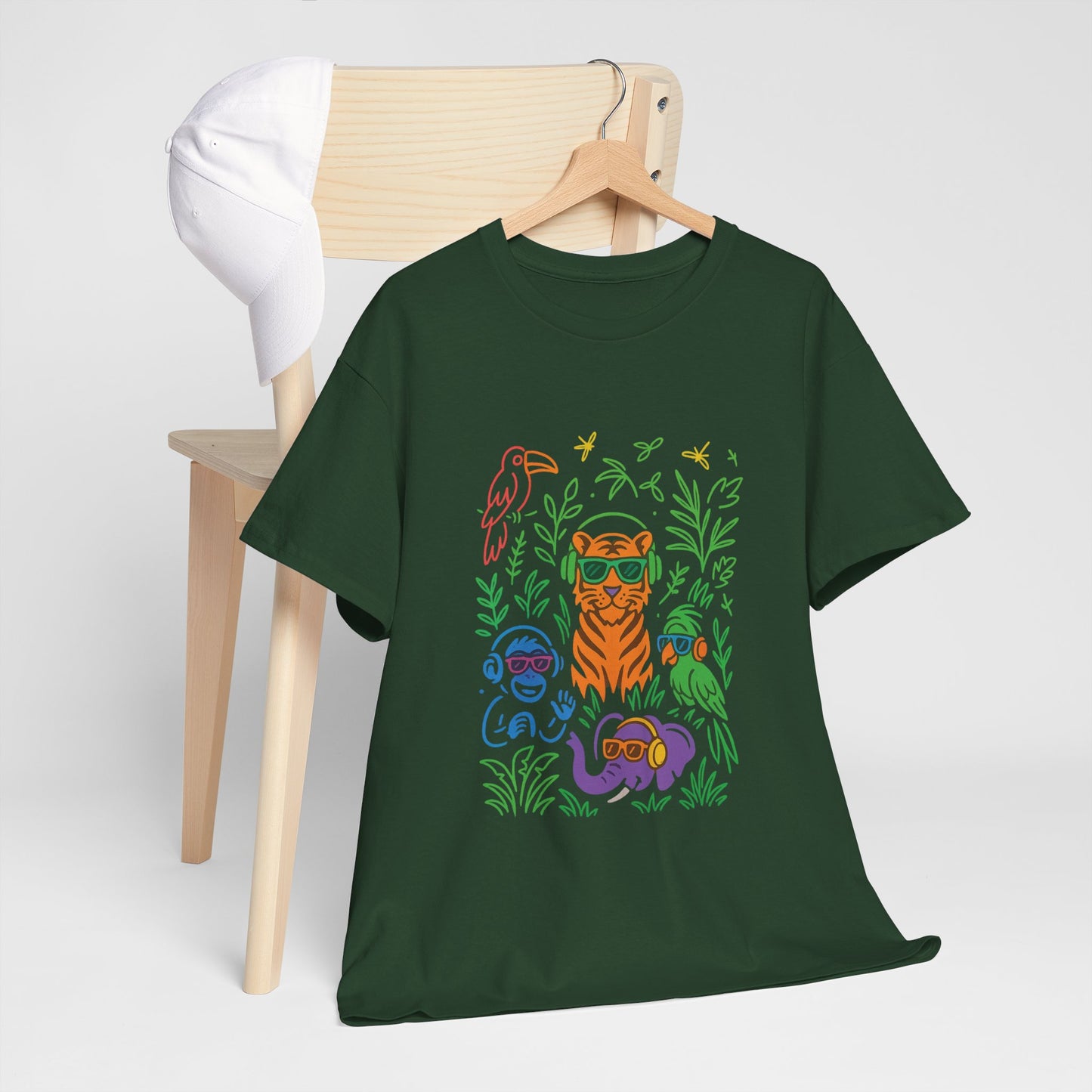 Vibrant Jungle Vibes Tee | Unisex Cotton T-Shirt