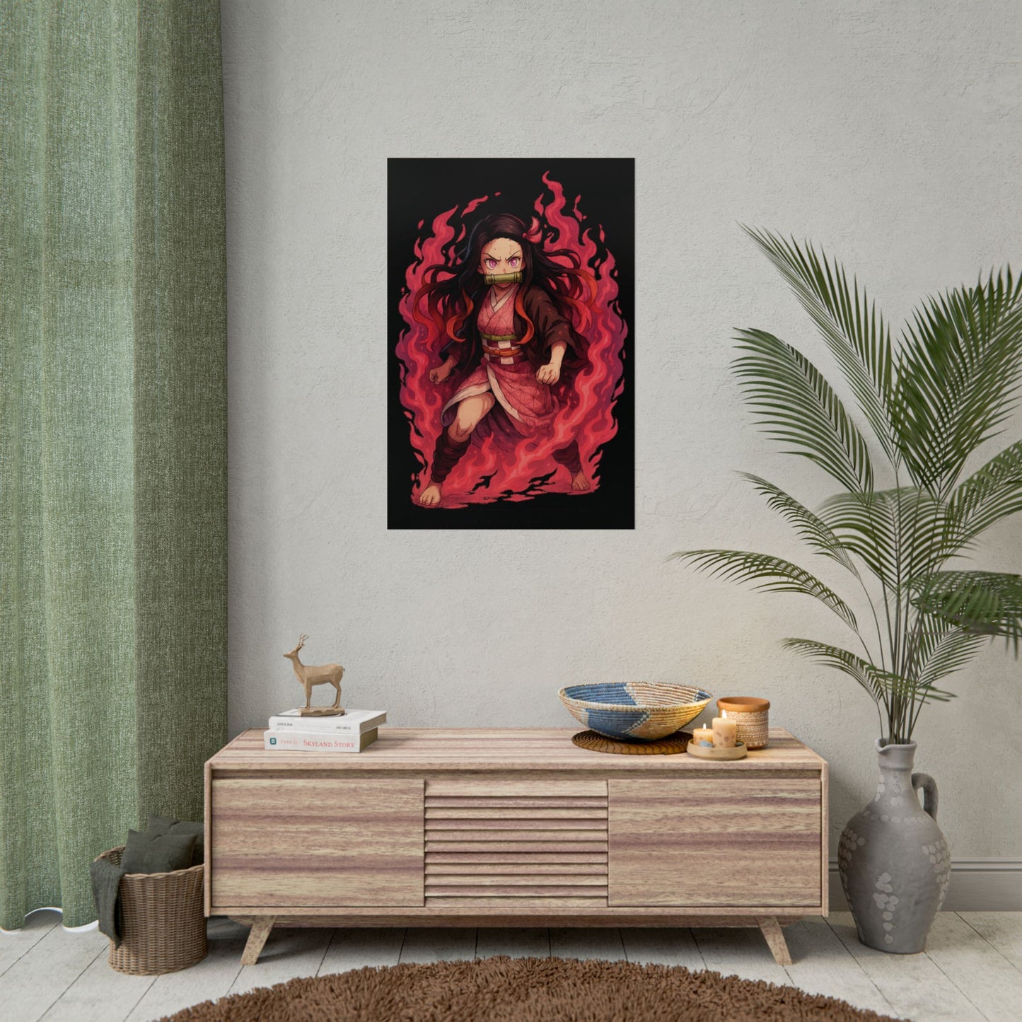 Nezuko Inspired Poster | Anime Wall Art UK – Martac Designs