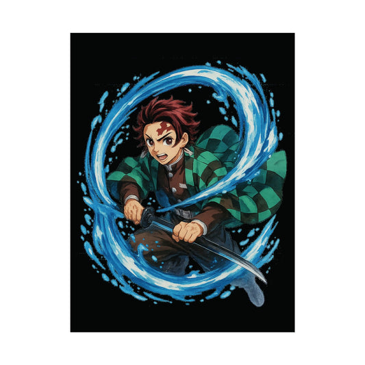 Anime Wall Art Poster, Demon Slayer Decorative Prints, Rolled Poster for Bedroom, Living Room Decor, Gift for Fans
