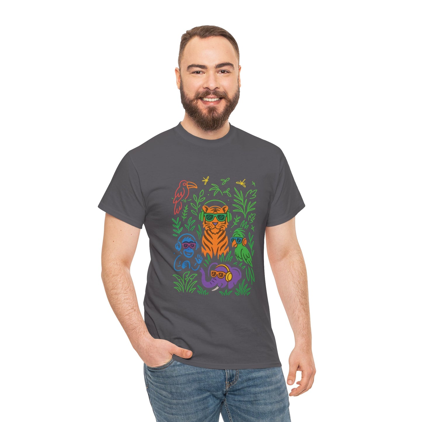 Vibrant Jungle Vibes Tee | Unisex Cotton T-Shirt