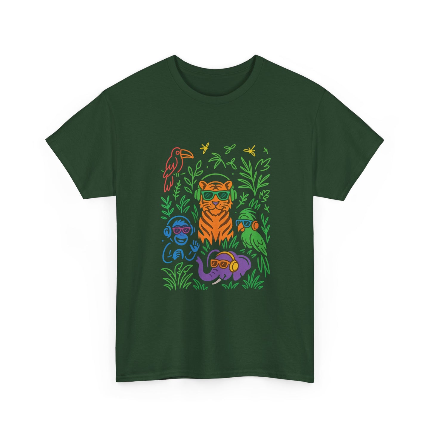 Vibrant Jungle Vibes Tee | Unisex Cotton T-Shirt