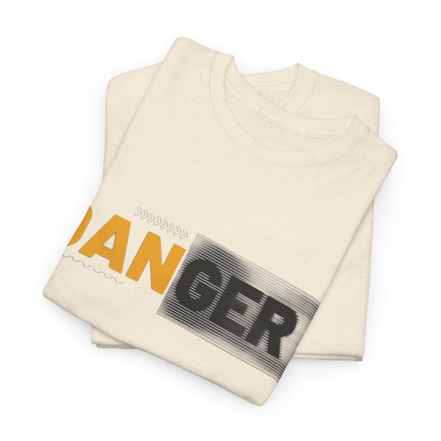 Unisex Heavy Cotton Tee with 'DANGER' Design