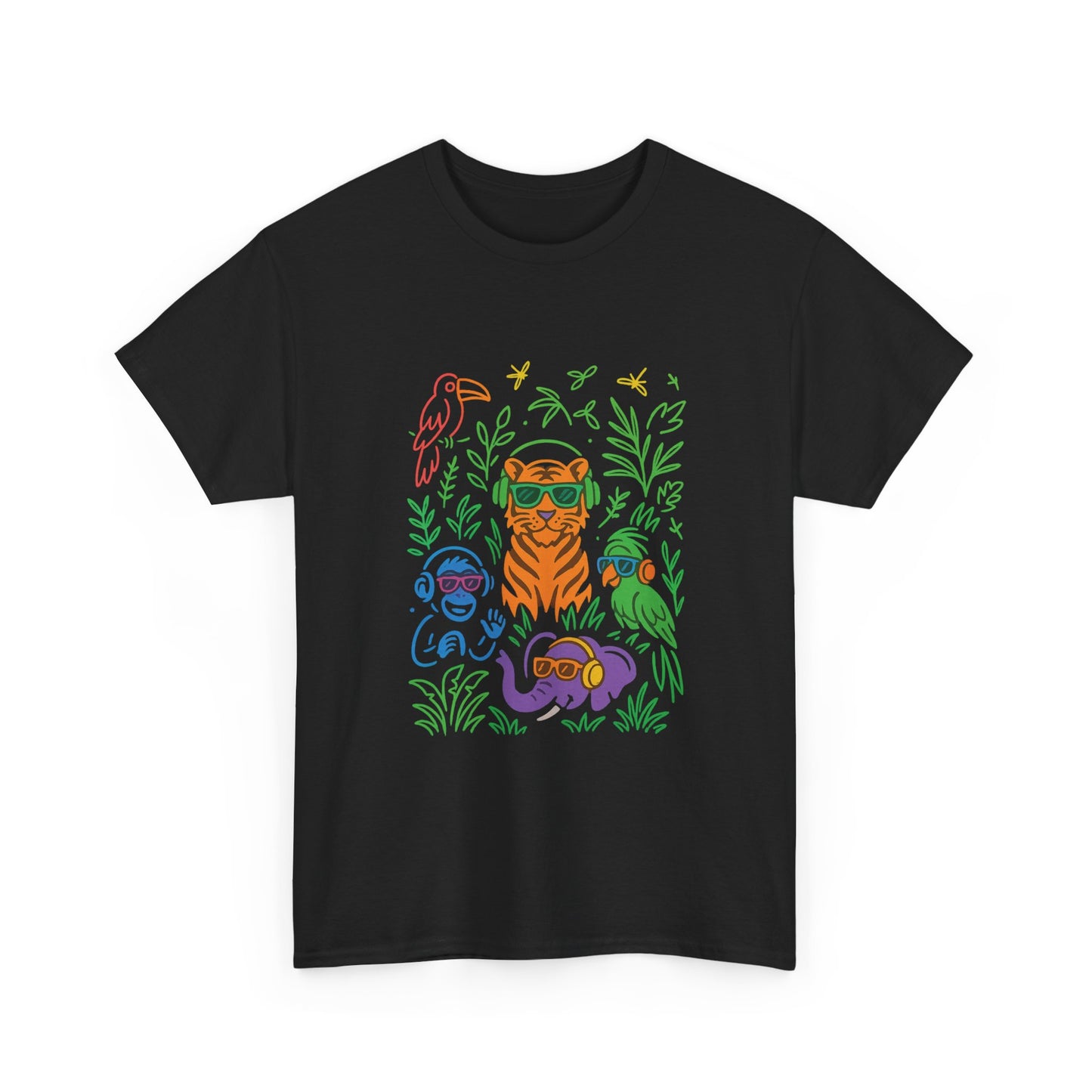 Vibrant Jungle Vibes Tee | Unisex Cotton T-Shirt