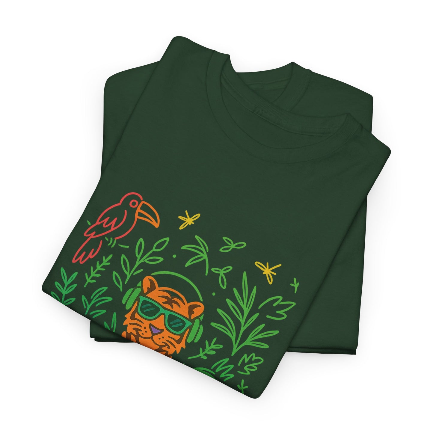 Vibrant Jungle Vibes Tee | Unisex Cotton T-Shirt