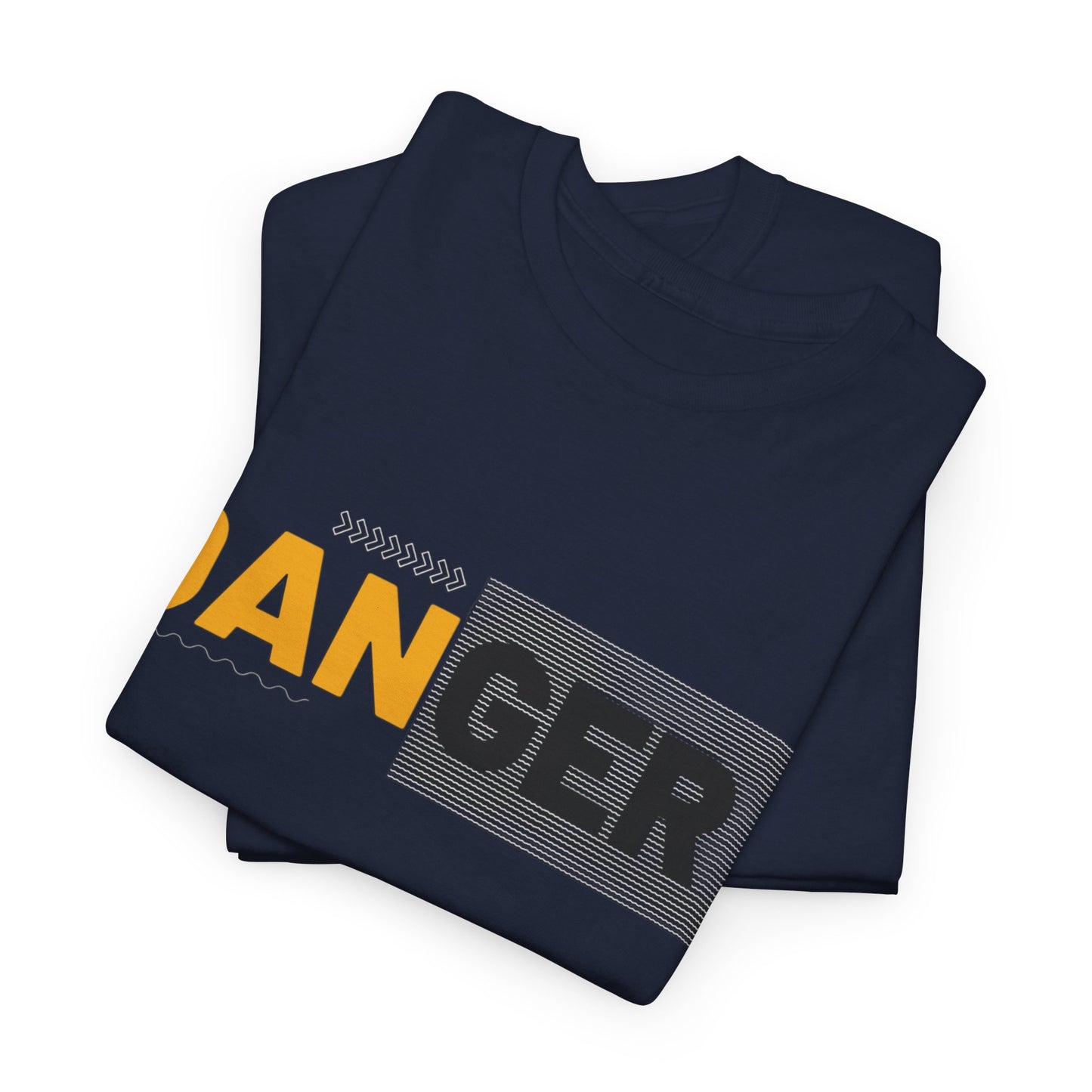 Unisex Heavy Cotton Tee with 'DANGER' Design
