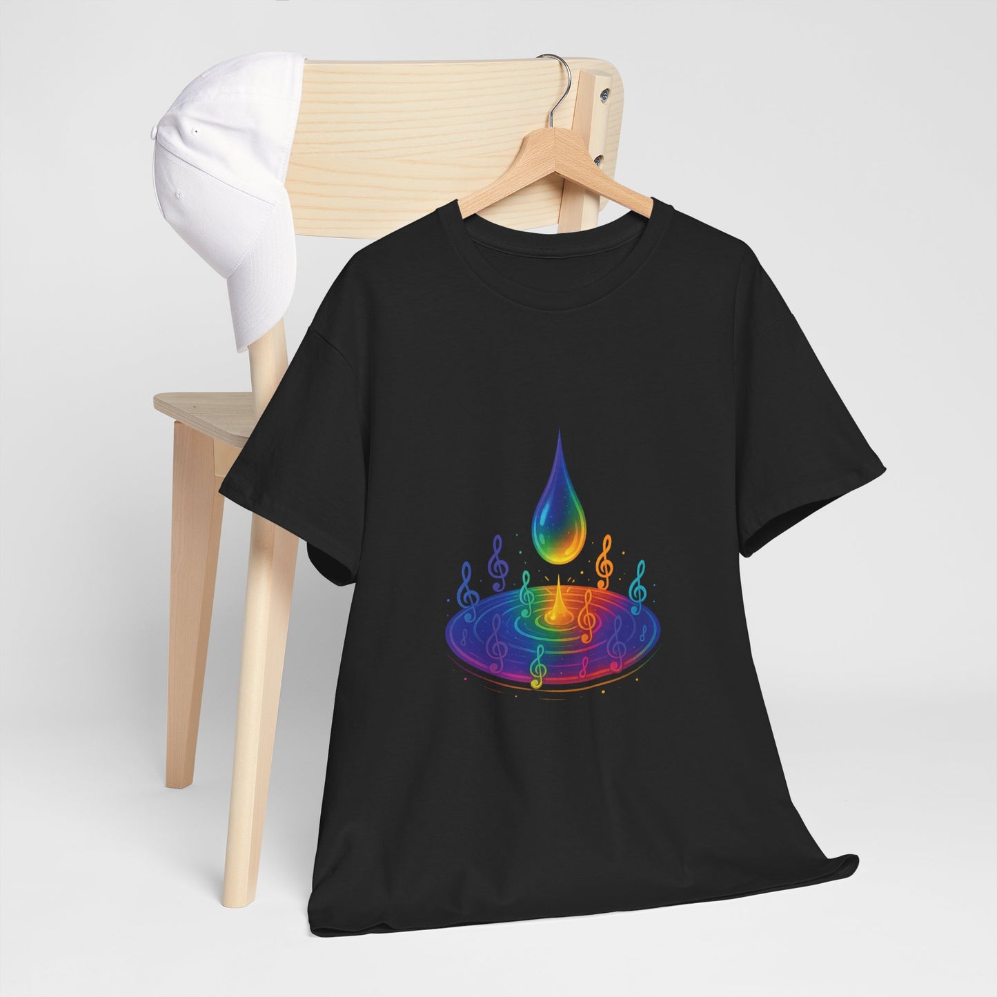 Colorful Music Water Drop Unisex Heavy Cotton Tee