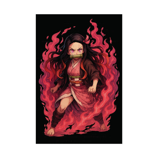 Nezuko Inspired Poster | Anime Wall Art UK – Martac Designs