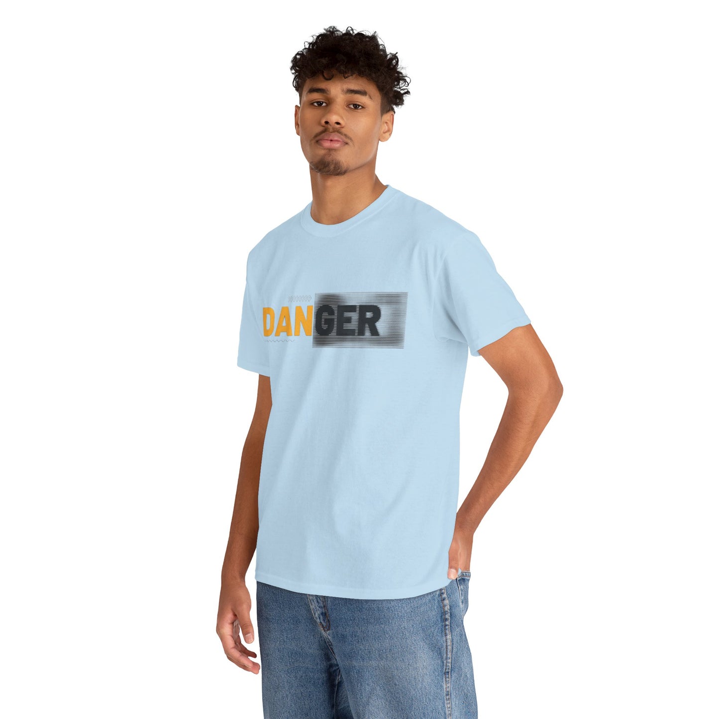 Unisex Heavy Cotton Tee with 'DANGER' Design