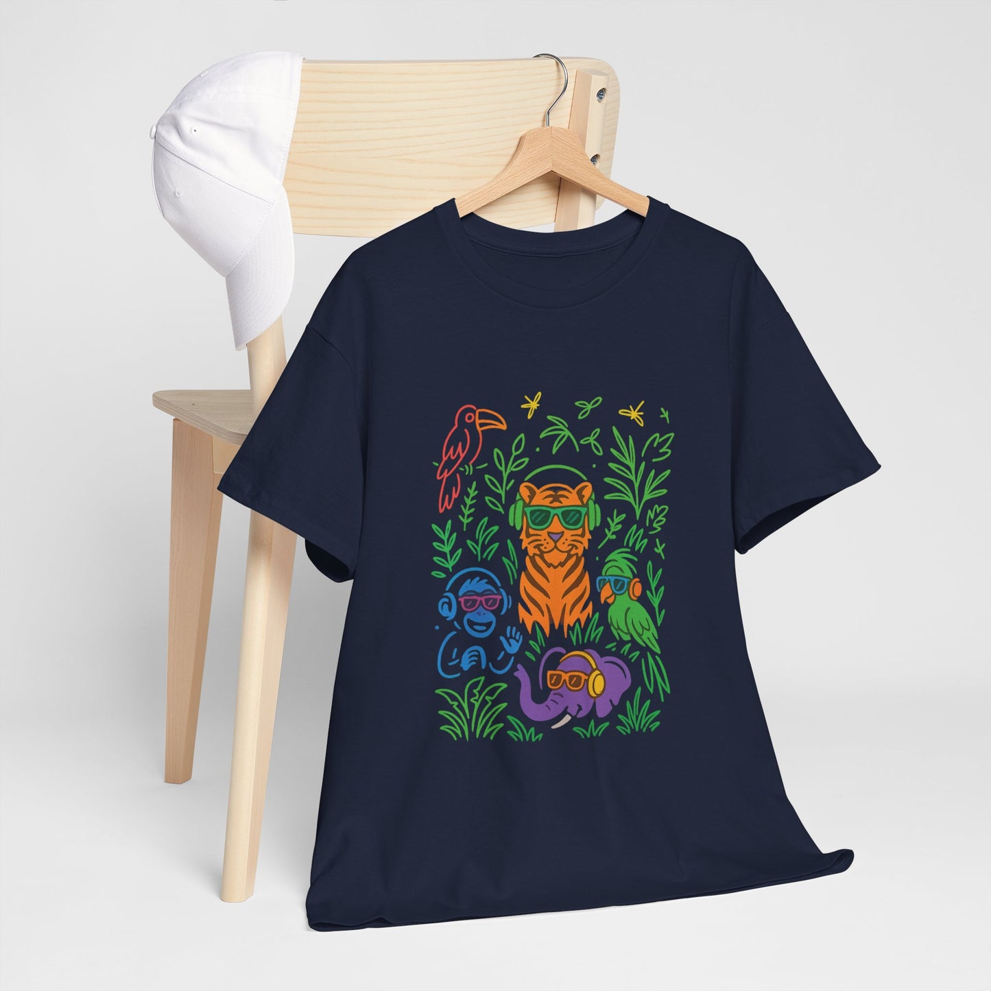 Vibrant Jungle Vibes Tee | Unisex Cotton T-Shirt