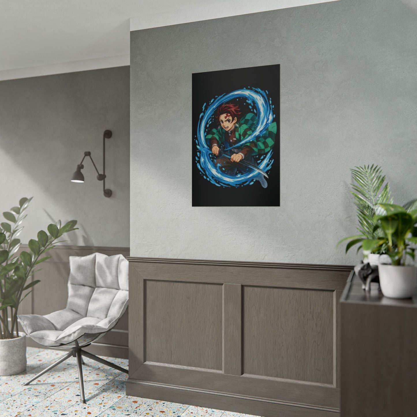 Anime Wall Art Poster, Demon Slayer Decorative Prints, Rolled Poster for Bedroom, Living Room Decor, Gift for Fans
