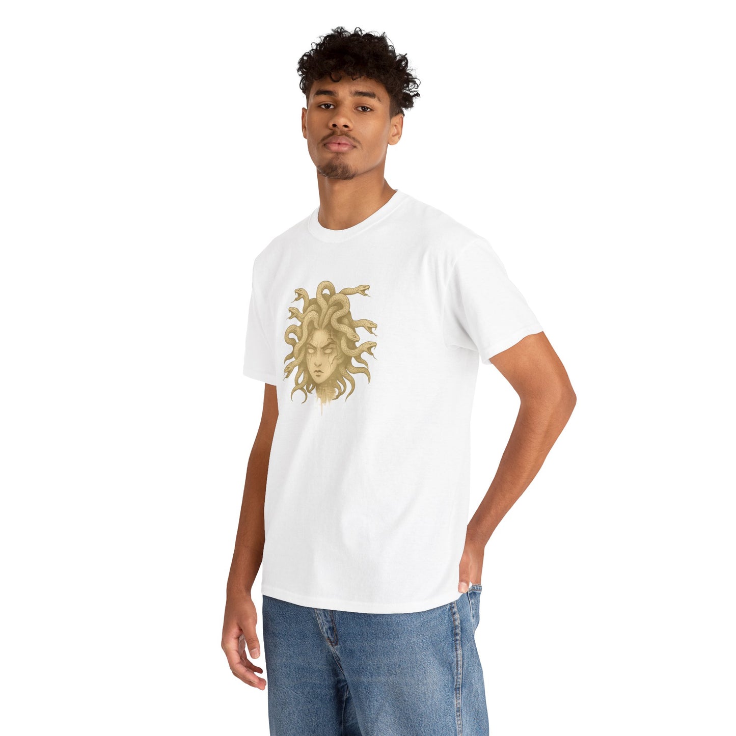 Medusa Graphic Tee – Unisex Heavy Cotton Shirt