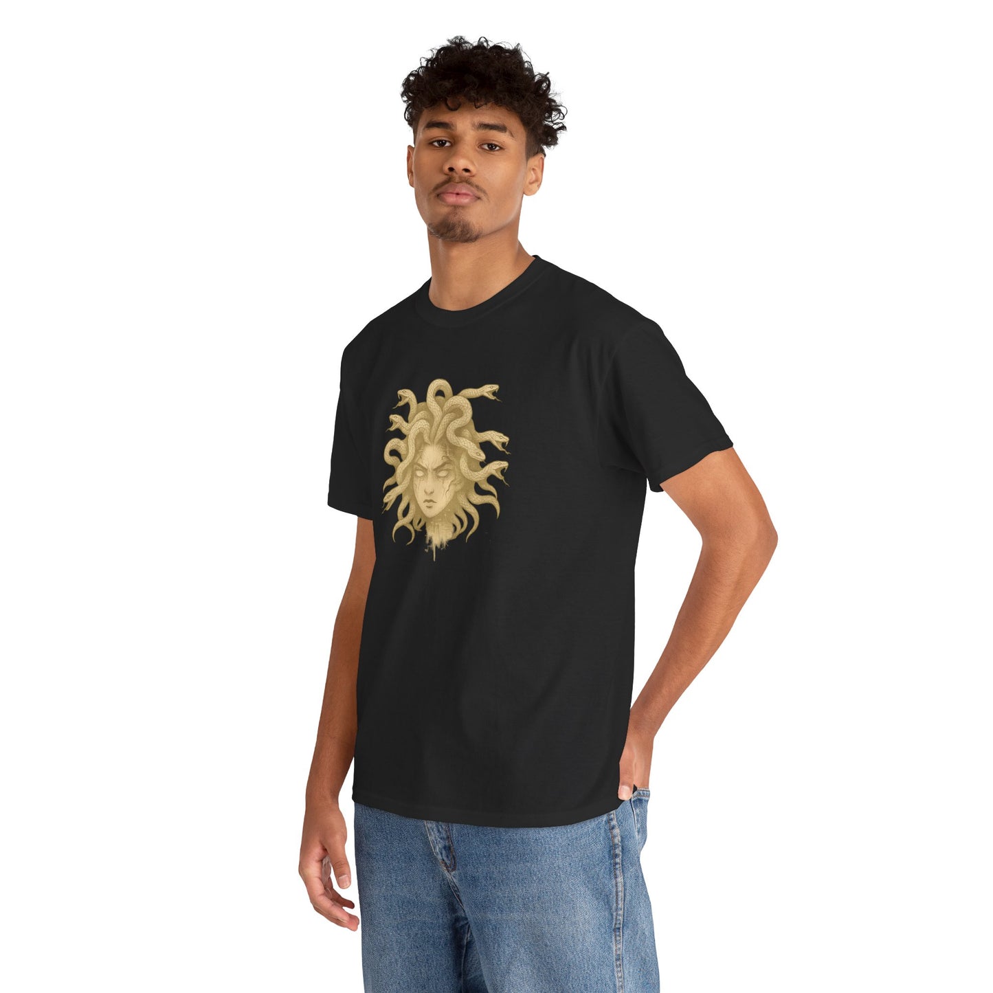 Medusa Graphic Tee – Unisex Heavy Cotton Shirt