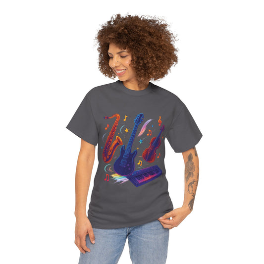 Vibrant Music-Themed Unisex Tee