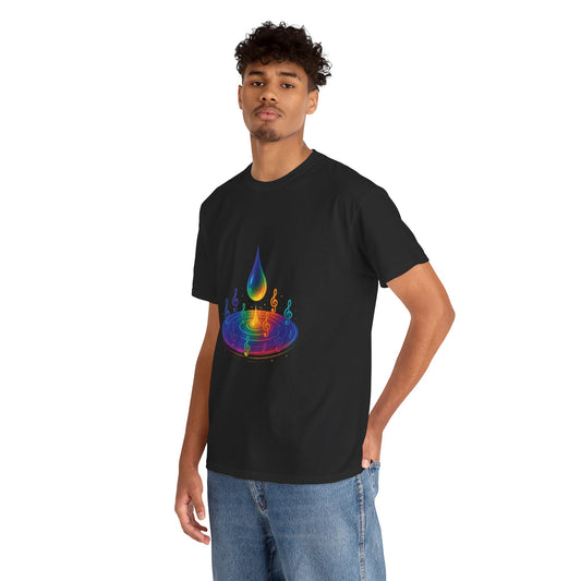 Colorful Music Water Drop Unisex Heavy Cotton Tee