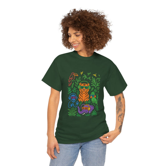 Vibrant Jungle Vibes Tee | Unisex Cotton T-Shirt
