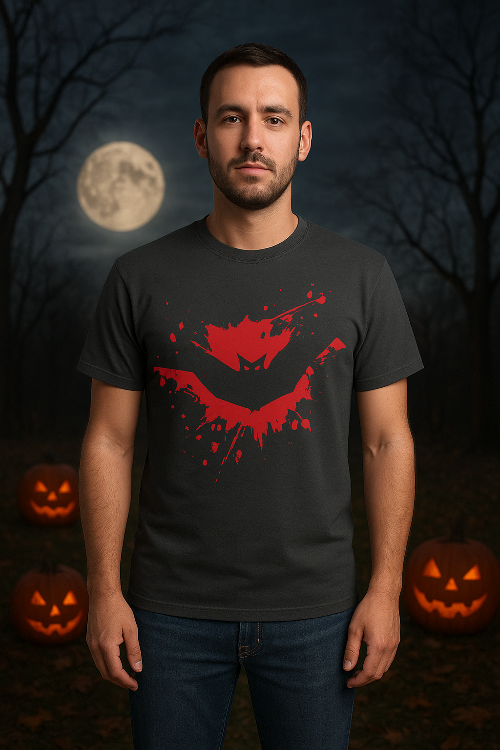 Bloody Bat Halloween Tee