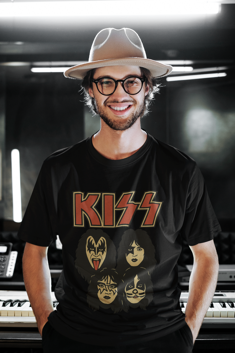 KISS Graphic Unisex Heavy Cotton Tee | Rock Music