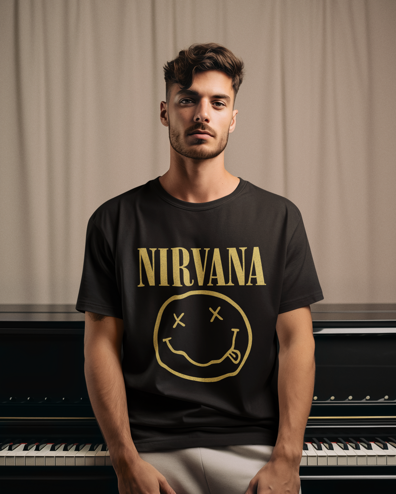 Vintage Nirvana Unisex Tee, Retro Grunge Shirt