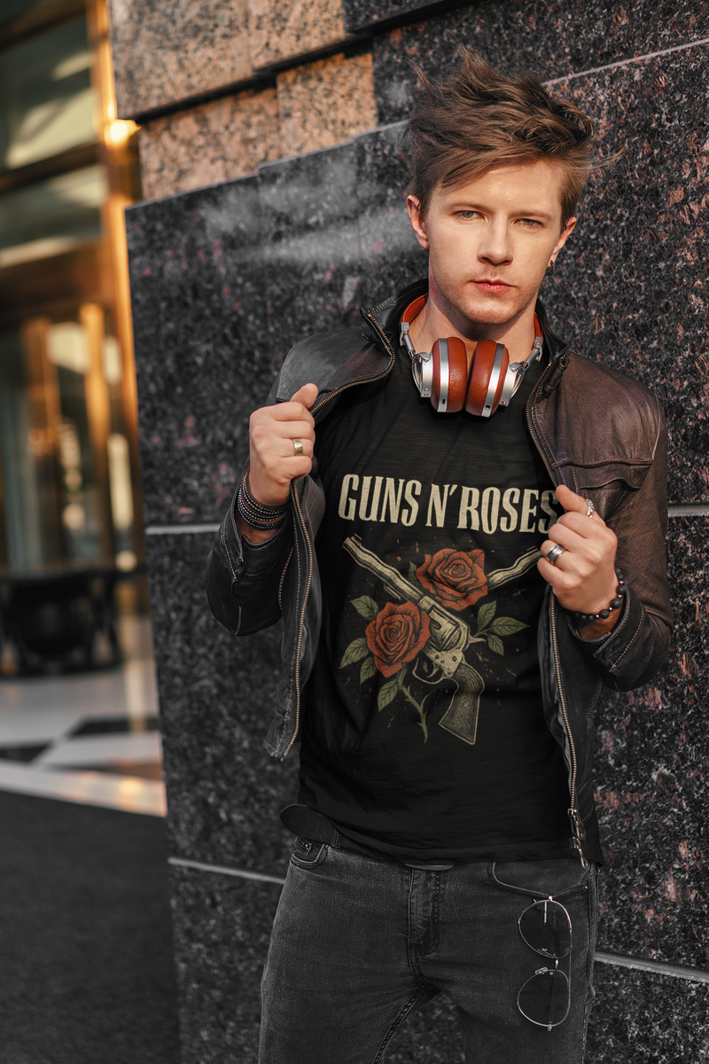 Guns N Roses Floral Tee - Unisex Heavy Cotton
