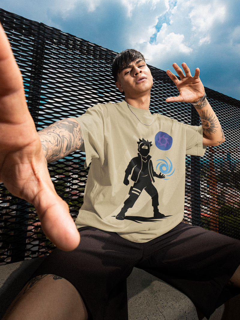 Naruto-Inspired Unisex Heavy Cotton Tee, Anime Shirt, Cosplay Apparel, Gift for Fans, Geek Culture, Casual Wear