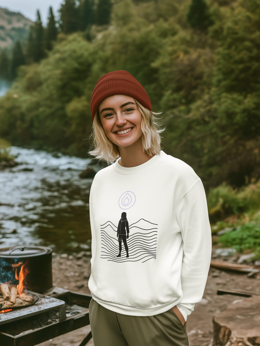 Hinata Inspired Sweatshirt – Blue Aura Fleece Crewneck | Anime Streetwear by Martac Designs