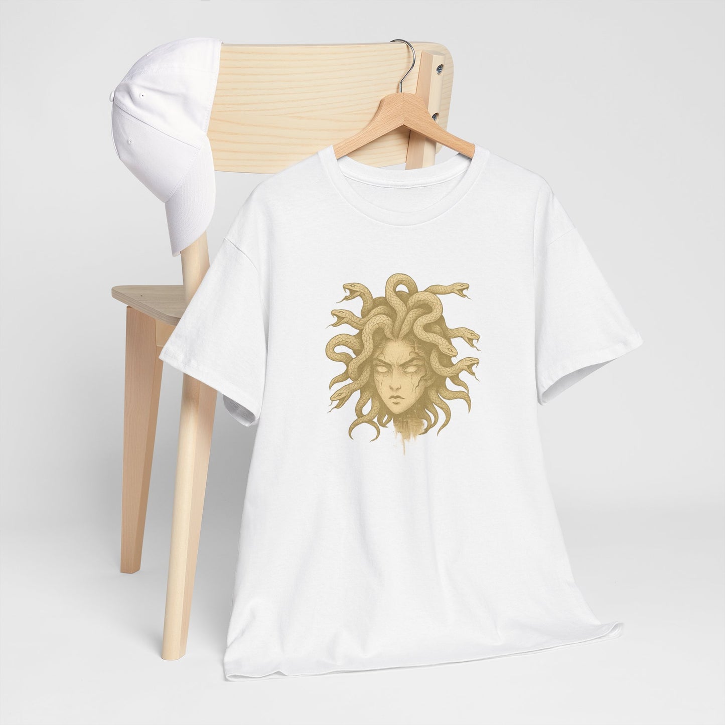 Medusa Graphic Tee – Unisex Heavy Cotton Shirt
