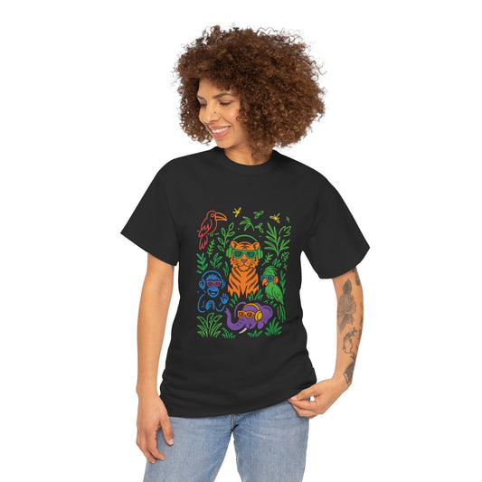 Vibrant Jungle Vibes Tee | Unisex Cotton T-Shirt