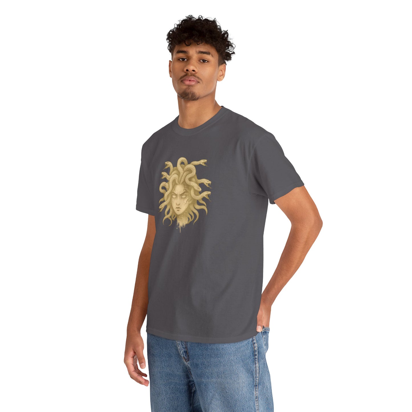 Medusa Graphic Tee – Unisex Heavy Cotton Shirt